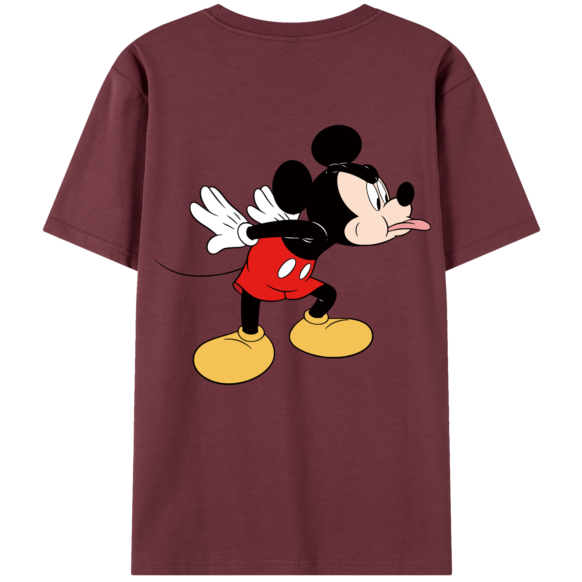 （画像用） ミッキーマウス Mickey Mouse 綿100％半袖Tシャツ（背面プリント）